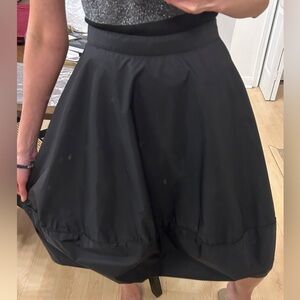 Brand New Yeohlee New York Black Silk Lightweight Midi Ballon Skirt